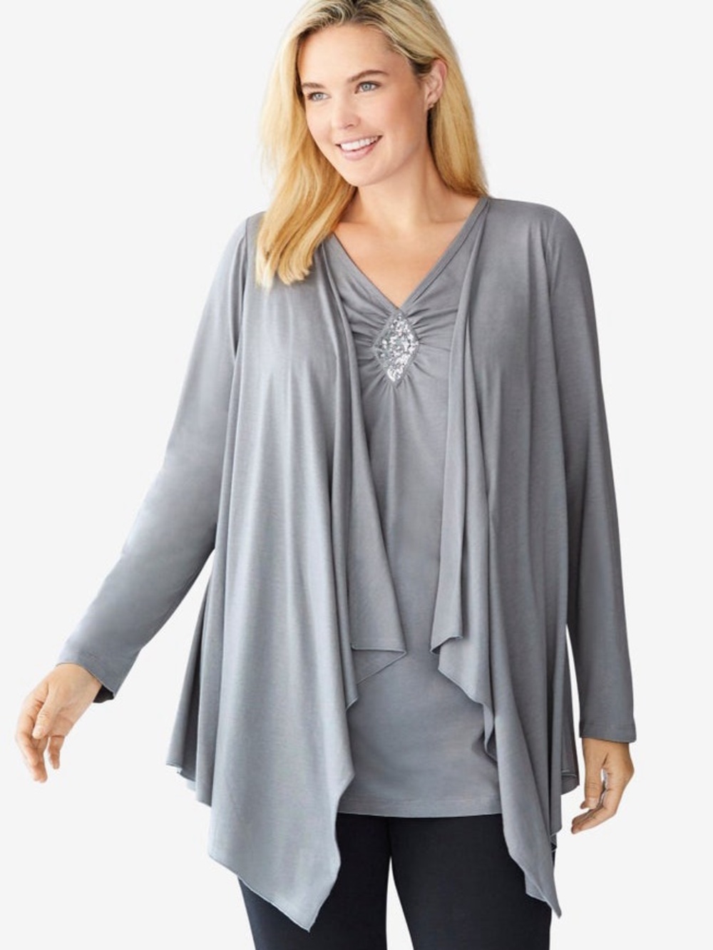 Woman Within draped Cardigan size 2x(26/28)